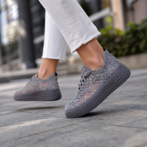 Дамски летни кецове КОД 50-303-сив