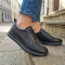 Дамски анатомични сникърси от естествена кожа КОД АБВ-5583-черен