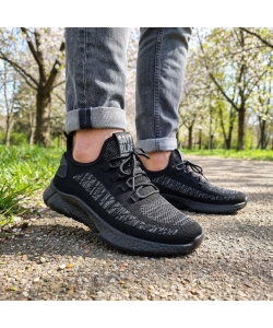 Мъжки маратонки от текстил код Ш-2725-черен