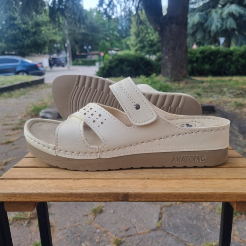 Дамски анатомични чехли XXL КОД ЕЛ-350-беж
