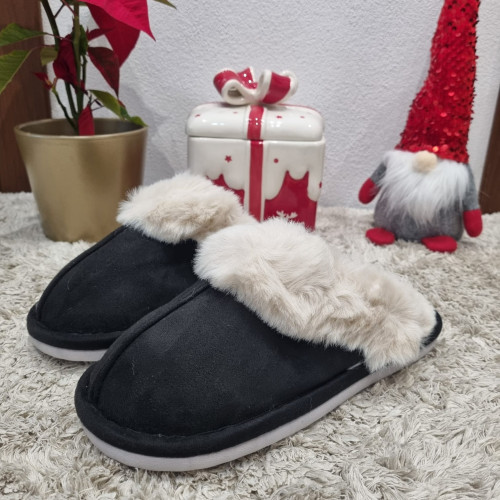 Дамски домашни чехли КОД ПА-1022-черен