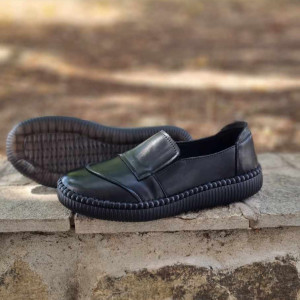 Дамски  обувки от естествена кожа КОД Н-2970-черен