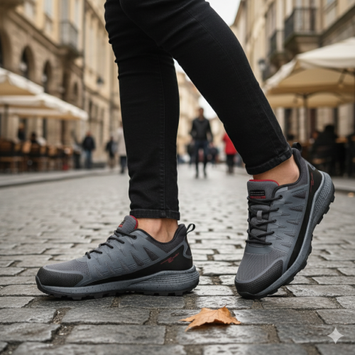 Мъжки анатомични WATERPROOF КОД Ш-9679-сив