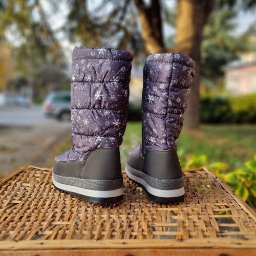 Дамски зимни КОД НИК-6072-сив