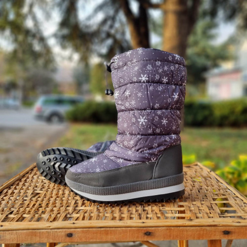 Дамски зимни КОД НИК-6072-сив