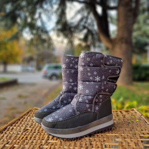 Дамски зимни КОД НИК-6075-сив