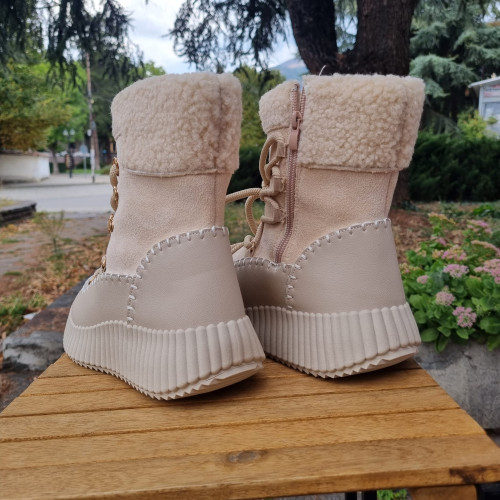 Дамски зимни КОД НИК-5162-беж