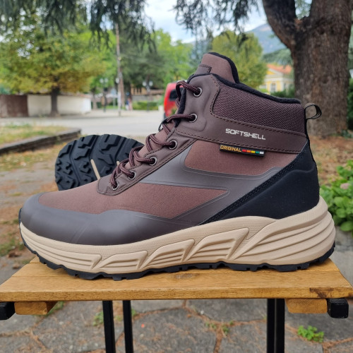 Мъжки зимни SOFTSHELL обувки КОД Я-8176-кафяв